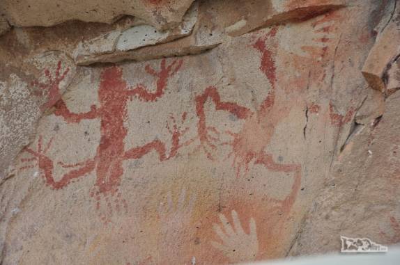 Pinturas com mais de 8 mil anos de idade na Cueva de Las Manos, no sul da patagônia, na Argentina
